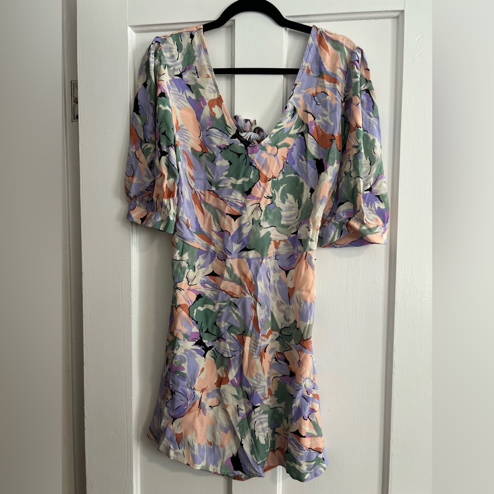 Traffic People Pastel Floral Mini Dress large - Picture 2 of 12